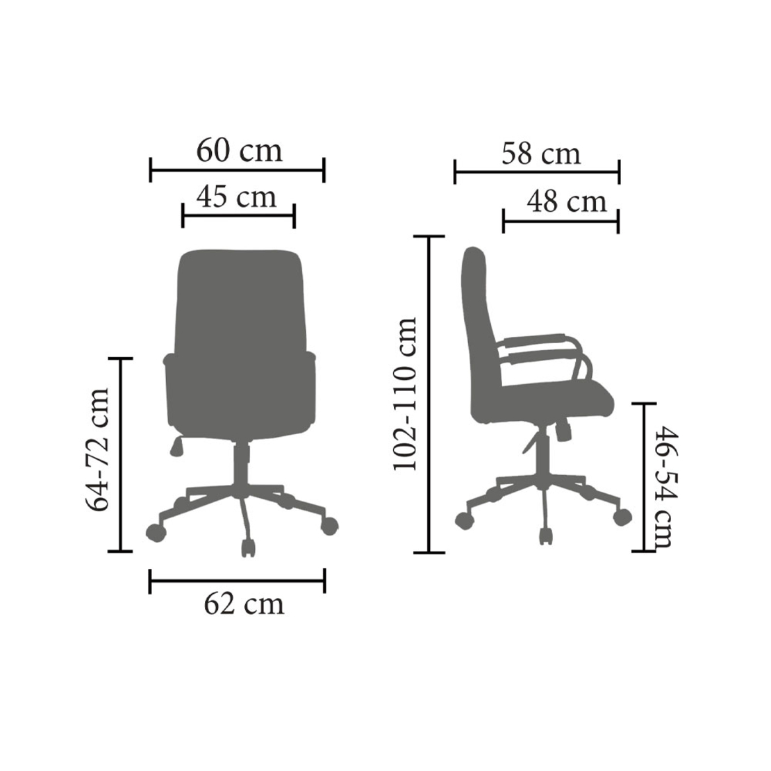 URBAN CHAIR DESK FABRIC WATER BLUE METAL 60x58xH110cm E1 PRC