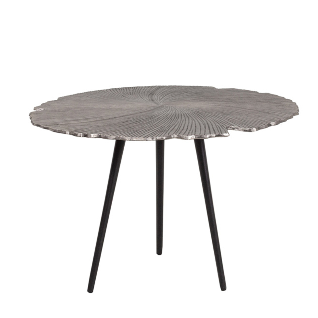 LEAF 60 SIDE TABLE METAL NICKEL BLACK 60x60xH41cm IN
