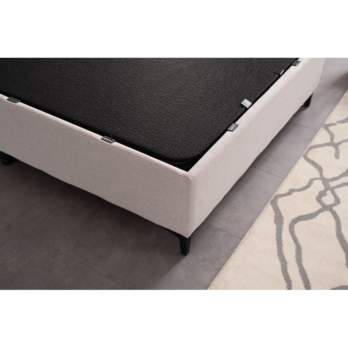 FRAME BED WITH STORAGE (FOR MATTRESS 120x200cm) ZAKAR LOOK BEIGE 16-854 E1 TR