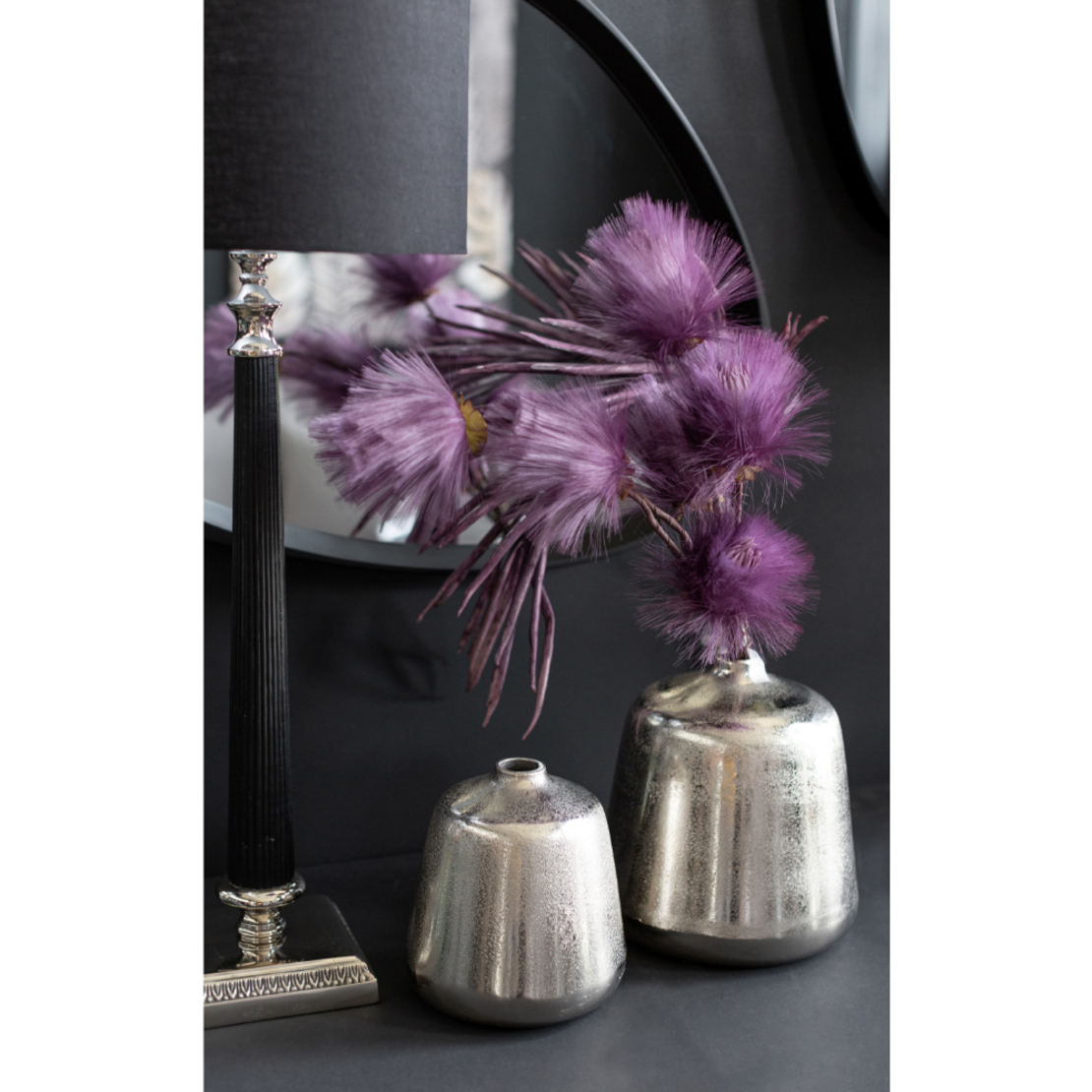 BOTTICELI BOTTLE ALUMINIUM SILVER D22,5xH23cm IN