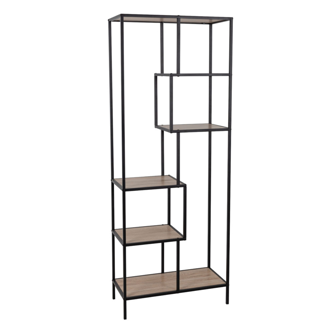 PLEGMA BOOKCASE MDF SONOMA BLACK 69x33xH180,5cm E1 PRC