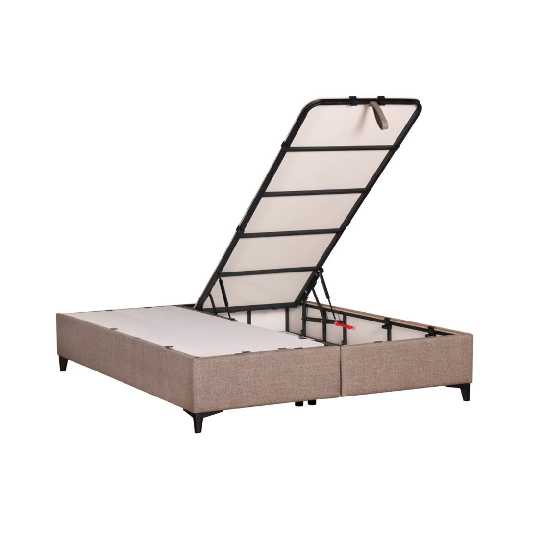 INTERNO BEDBASE WITH STORAGE 160x200cm FABRIC GREY