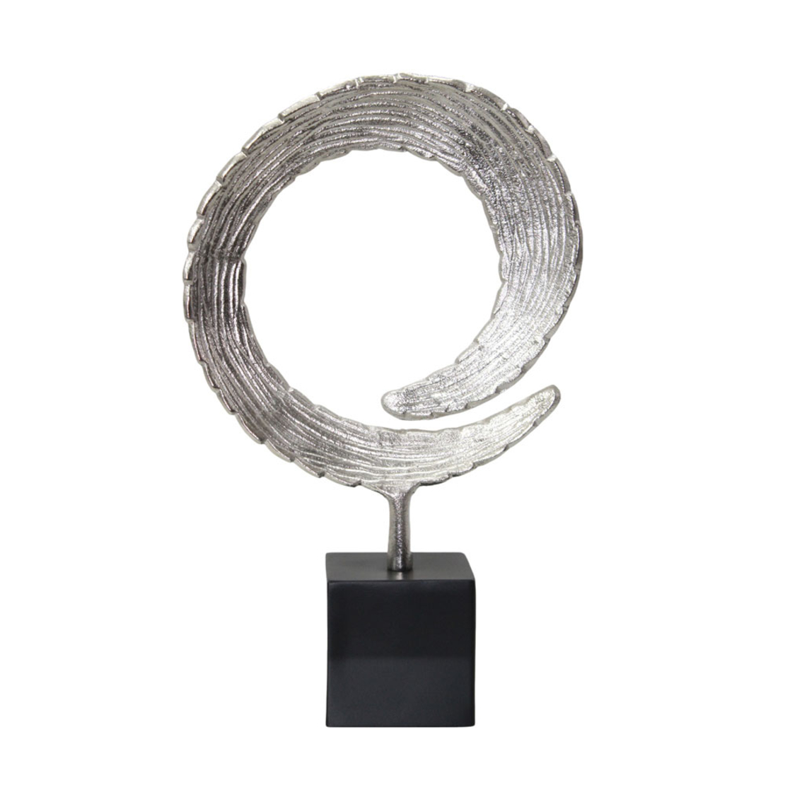 HOPPER DECO TOTEM SILVER 25x9xH40cm IN