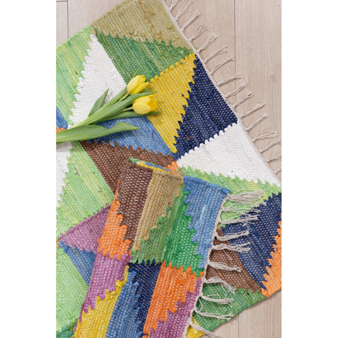 TRIGONAL CARPET COTTON MULTICOLOR 60x90cm IN
