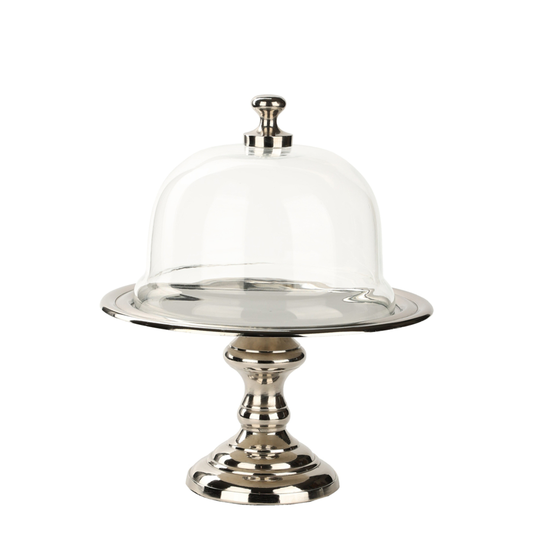 VOIR COUP ALUMINIUM GLASS SILVER D23xH28cm IN