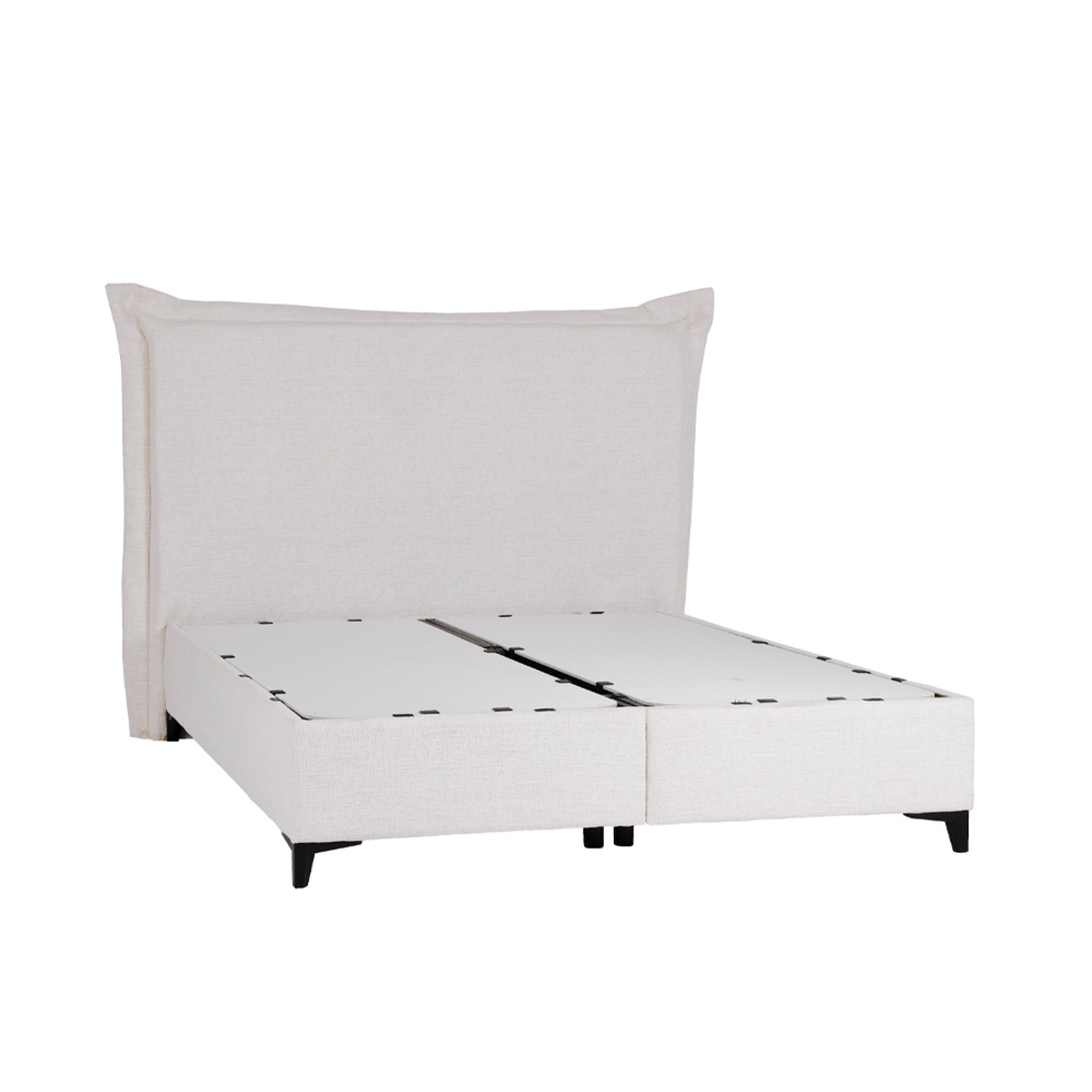 LONGWAVE BED WITH STORAGE (FOR MATTRESS 160x200cm) FABRIC OFF WHITE 06-900 E1 TR