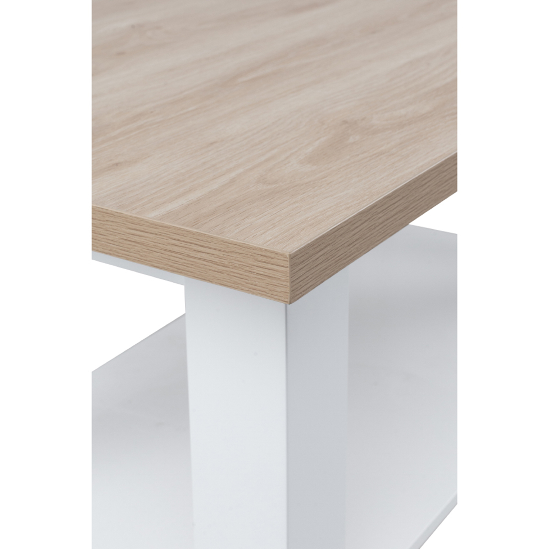 COTTAGE COFFEE TABLE MELAMINE WHITE NATURAL MDF 110x60xH53cm E1 PRC