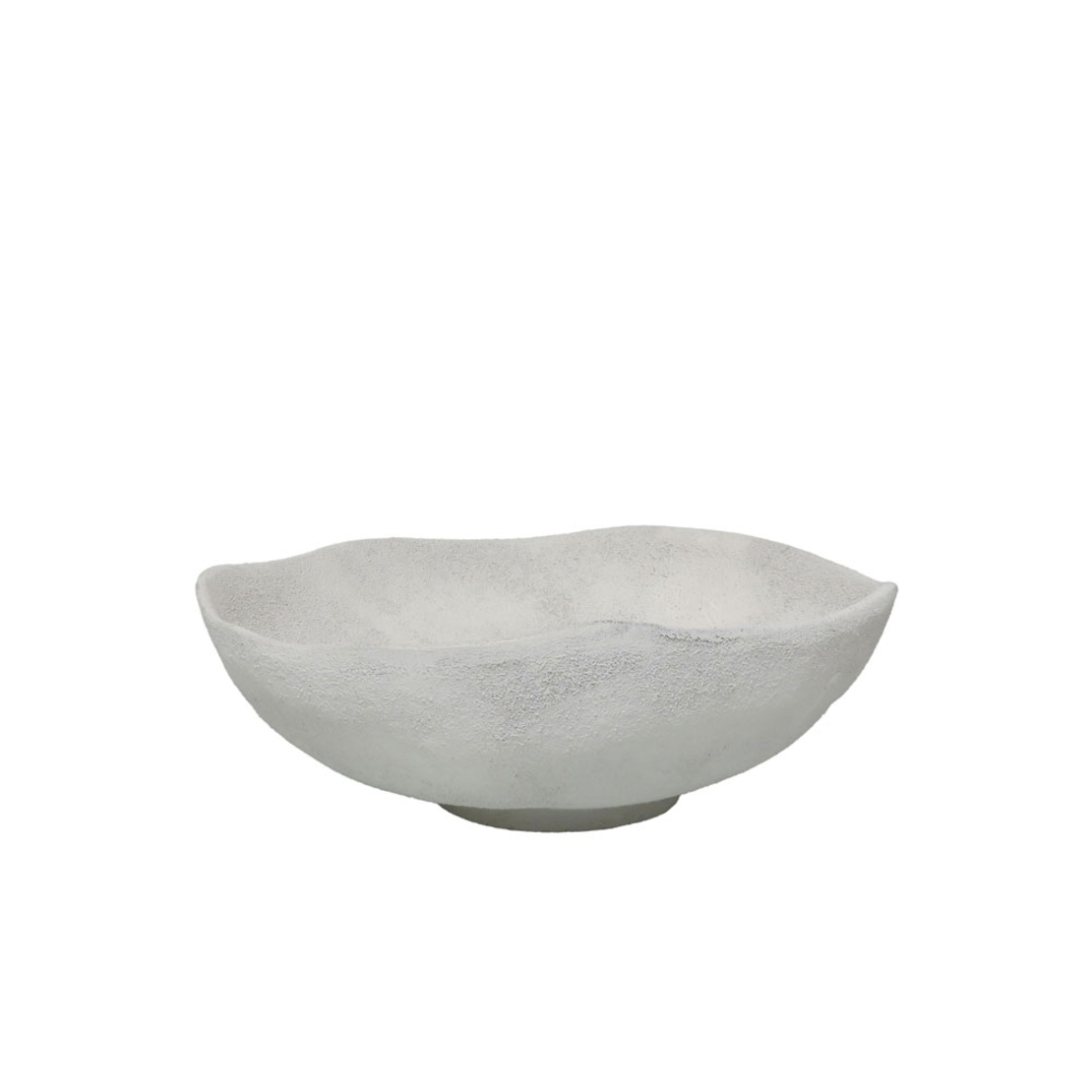 DANEET BOWL DECORATIVE 24x24x9 ALUMINIUM WHITE