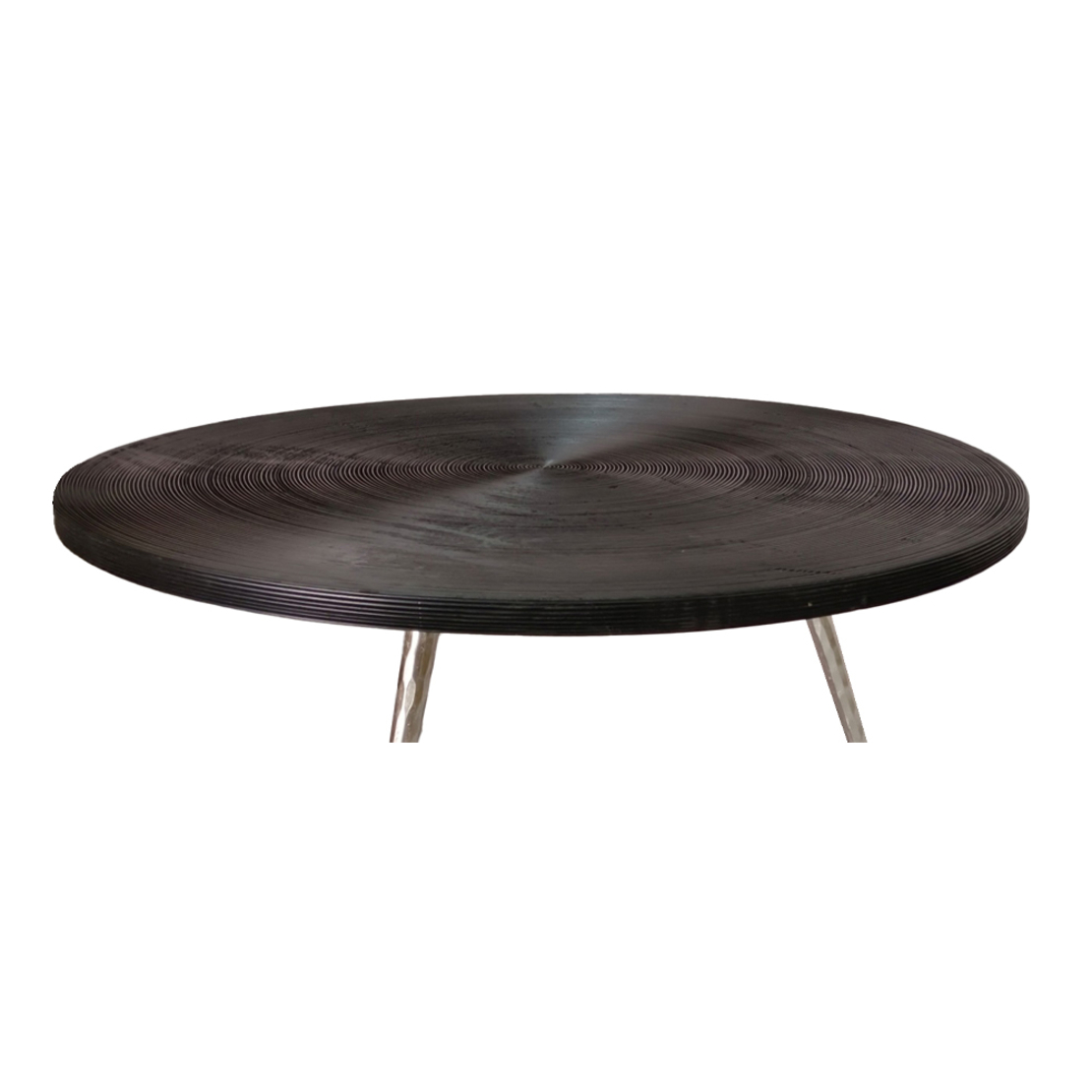 ZEN COFFEE TABLE METAL BLACK WOOD SILVER 91x91xH40cm IN
