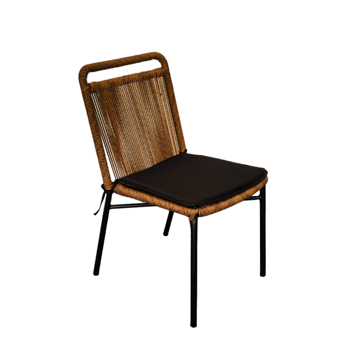 HANG CHAIR PE WOVEN NATURAL DARK BLACK 48x61xH83cm PRC