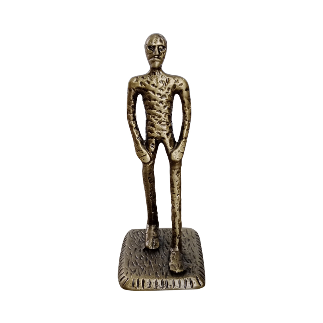 HOMO DECO FIGURE ALUMINIUM GOLD ANTIQUE 11x11xH28c