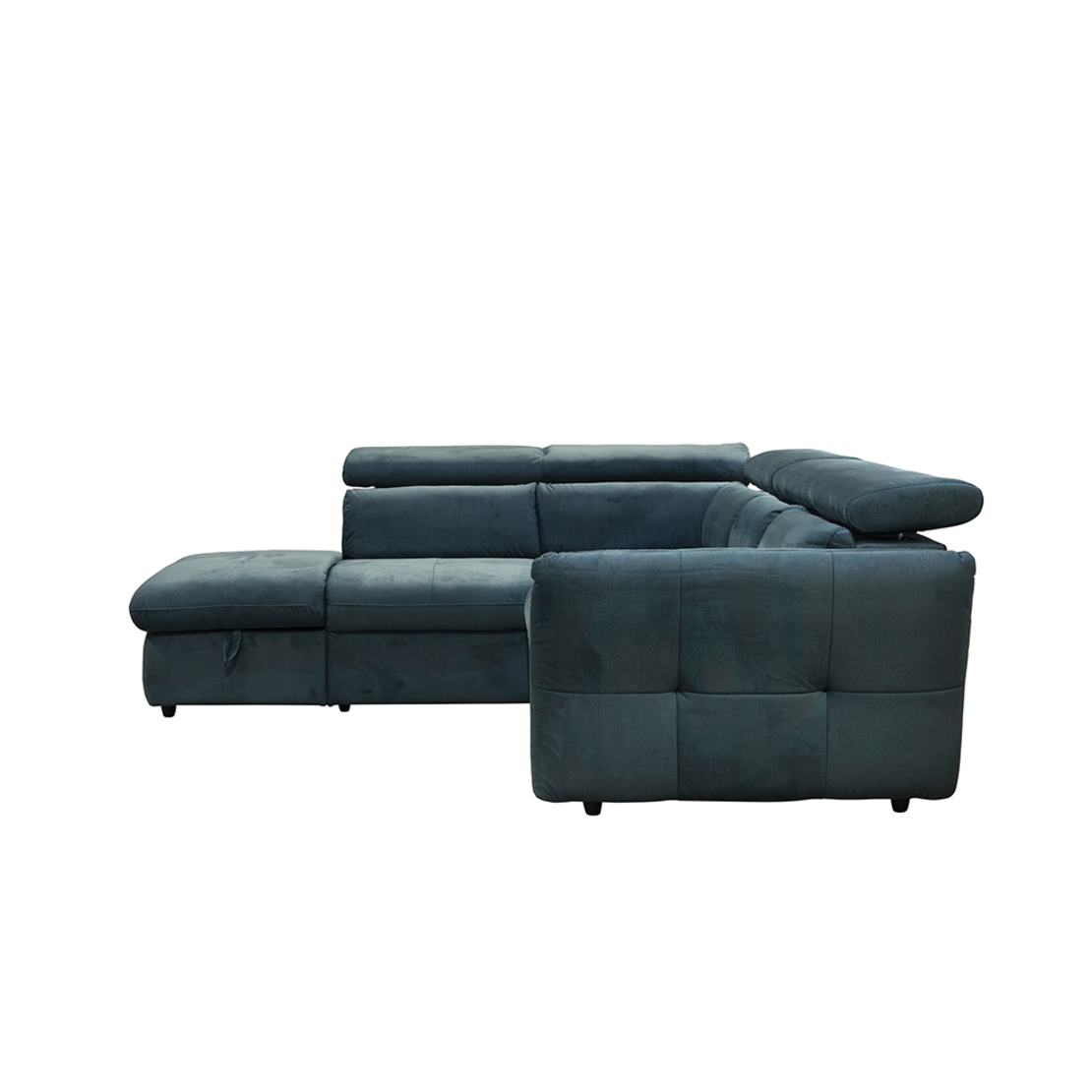 MONSERAT SOFA BED CORNER LEFT EASY CLEAN FABRIC PETROL E1 EU