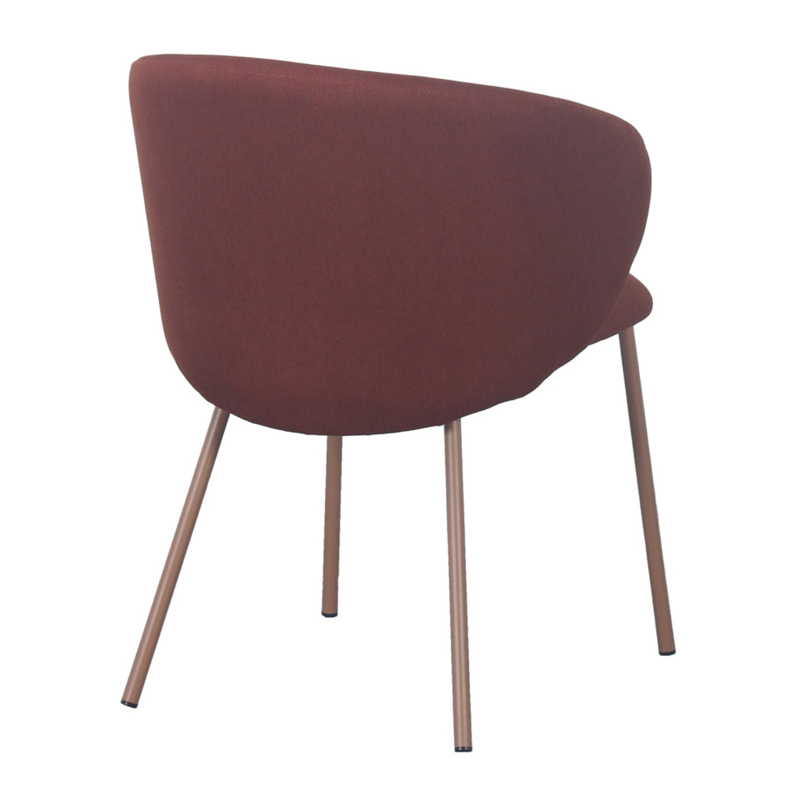 KIRA CHAIR FABRIC TERRACOTTA METAL SALMON E1 PRC