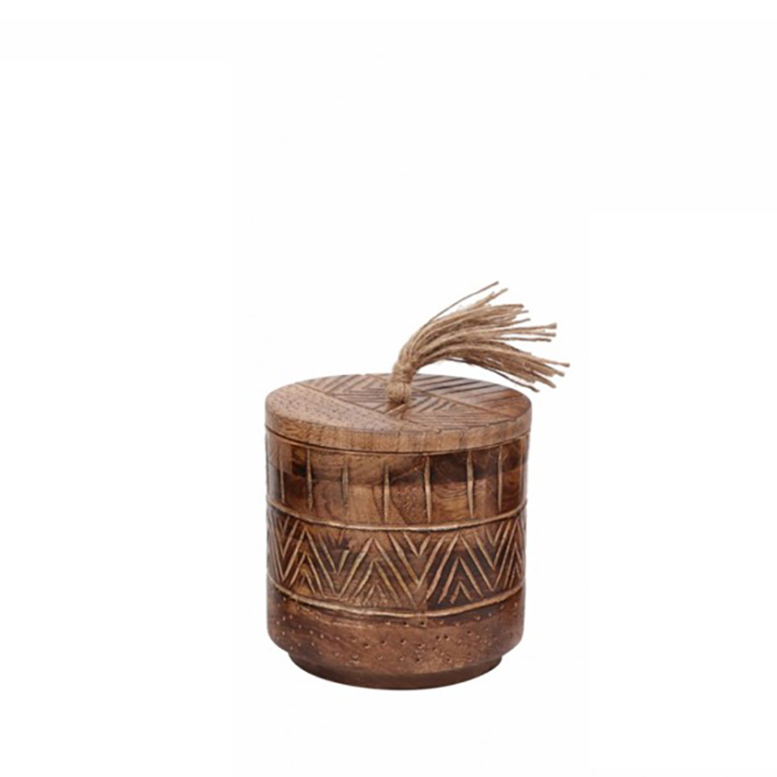 TOTEC BOX M STORAGE JAR WITH LID WOOD MANGO NATURA