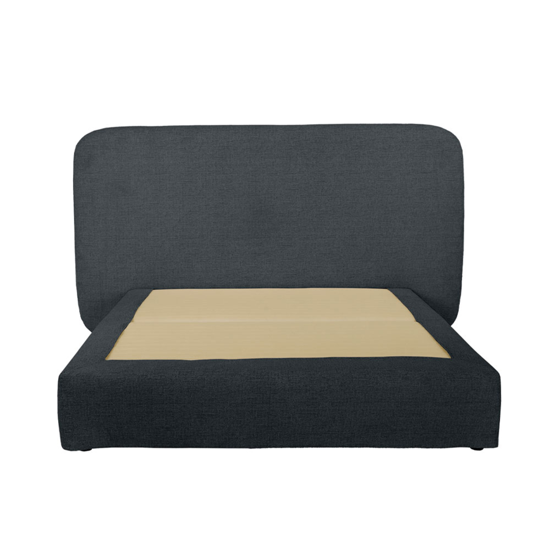 OVAL BED WITHOUT STORAGE (FOR MATTRESS 160x200cm) FABRIC ANTRACITE FABRIC E1 EU