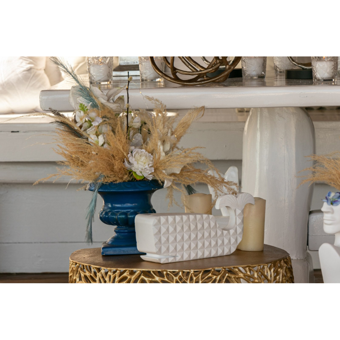 PISTRIS 1 DECO FISH POLYRESIN WHITE 40x10,7x17,6 P