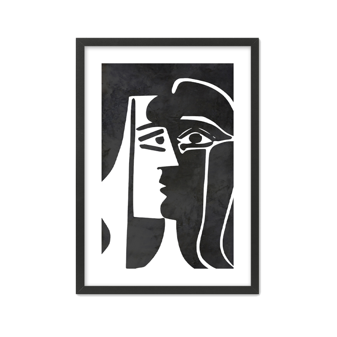 CLODE PAINTING SET 2PCS MDF BLACK WHITE PAPER FRAM