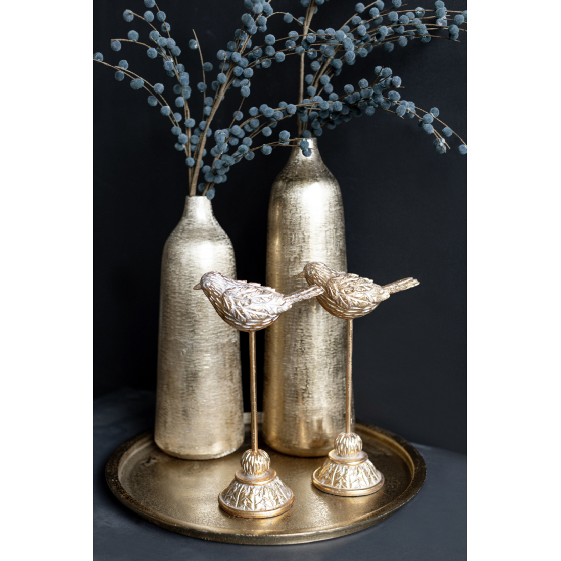 BOTELLA VASE ALUMINIUM GOLD 15x15xH51cm IN