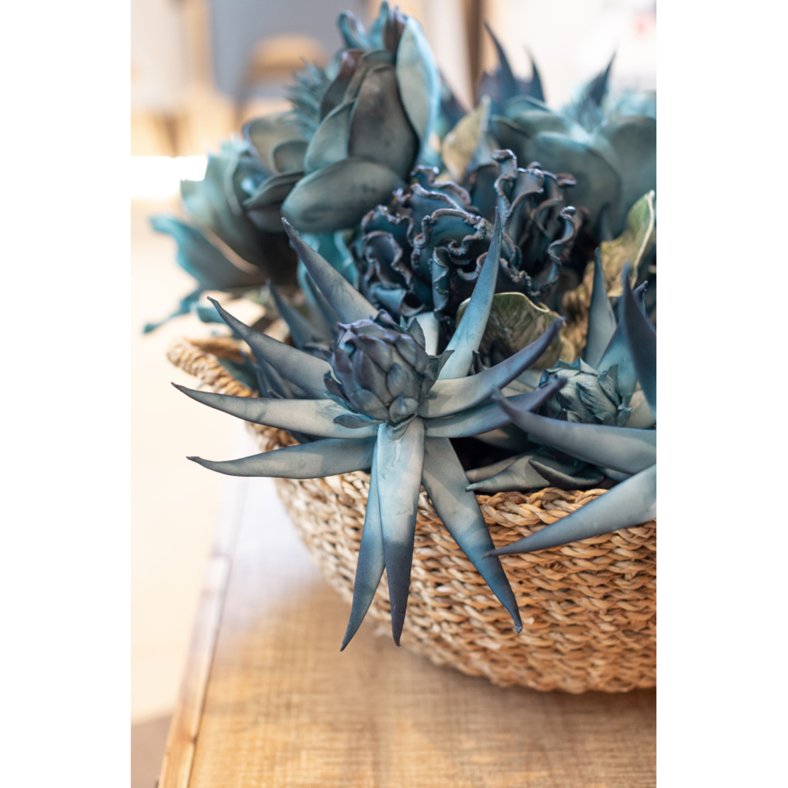 BLUE 5 ARTIFICIAL FLOWER EVA FOAM PETROL H95cm PRC