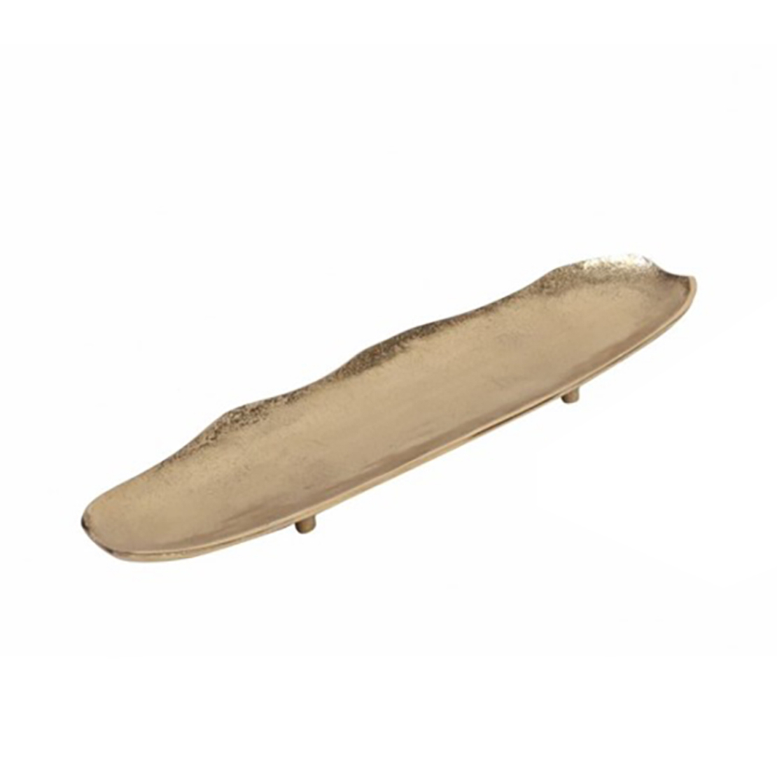 RICCIO XL TRAY ON FOOT ALUMINIUM GOLD 45x12,5xH3,5