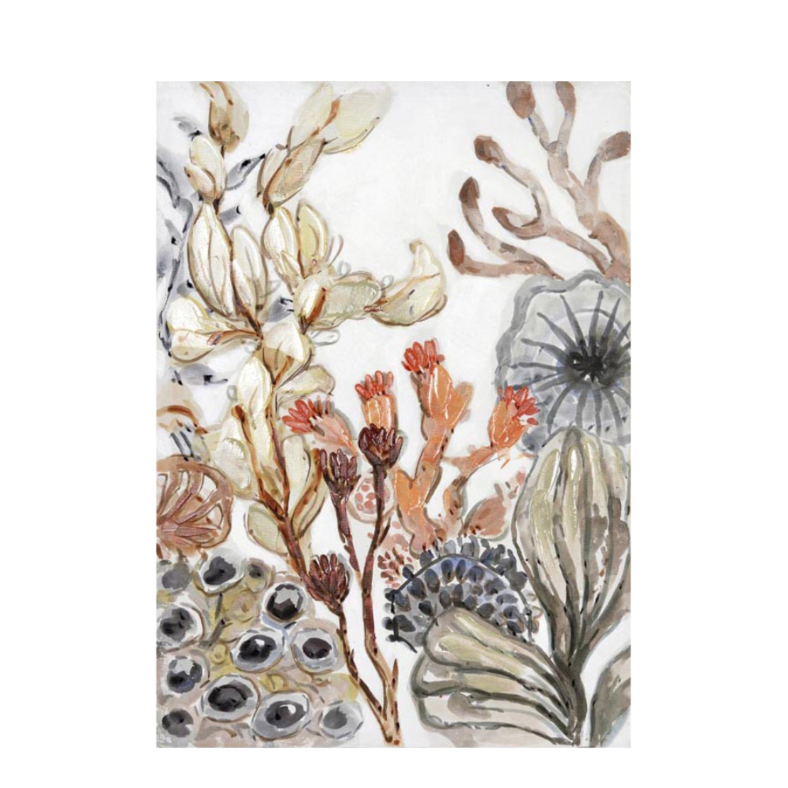 RECIF 1 PAINTING CANVAS MULTICOLOR WOOD 50x70xH2,5