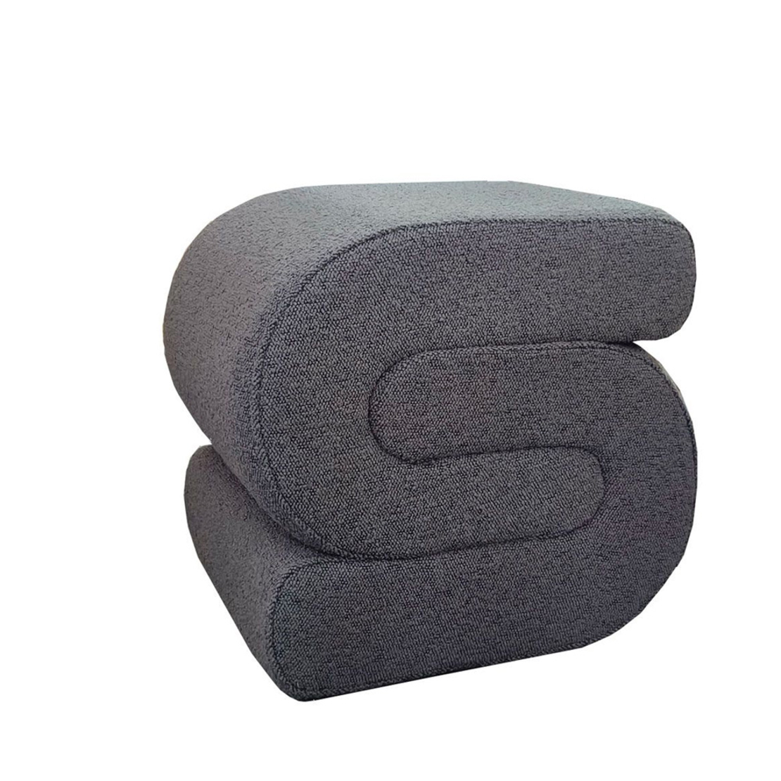 BAGEL STOOL FABRIC GREY LIGHT E1 PRC