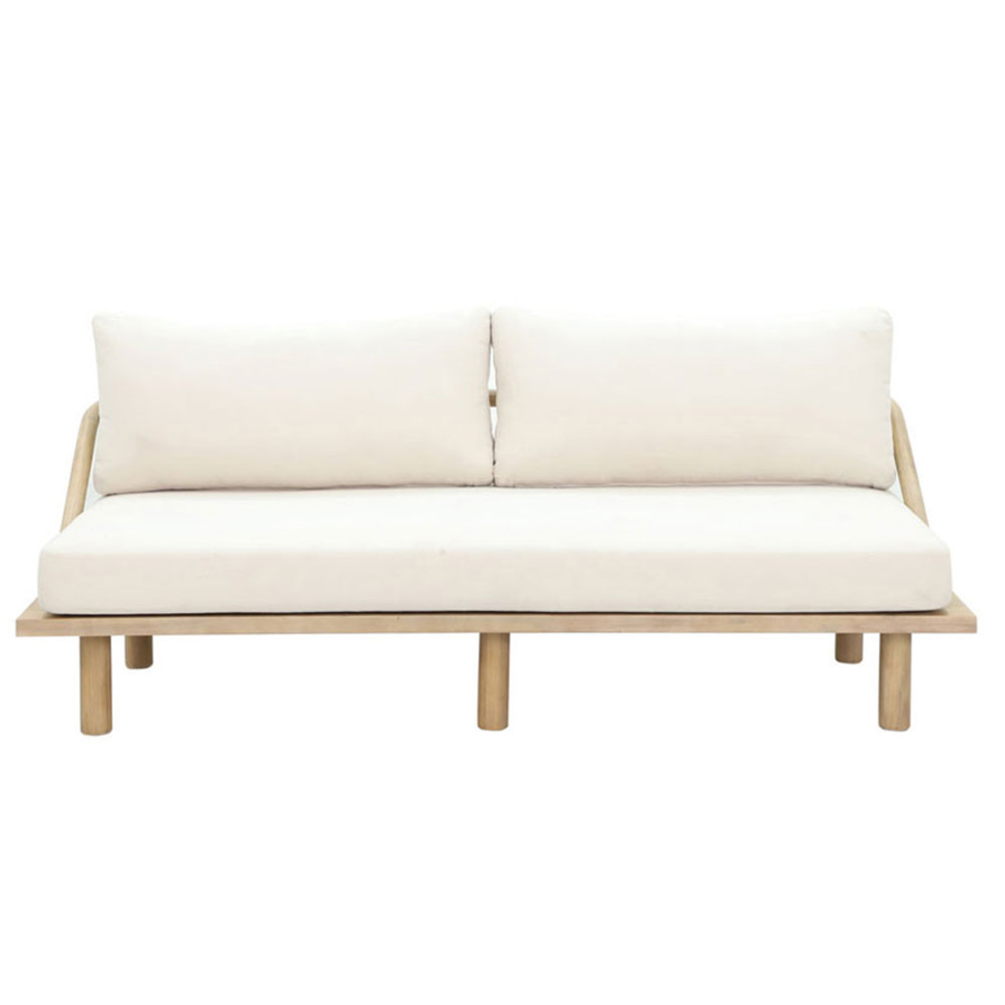 SIESTA SOFA BED WOOD ACACIA NATURAL CREAM 180x80xH