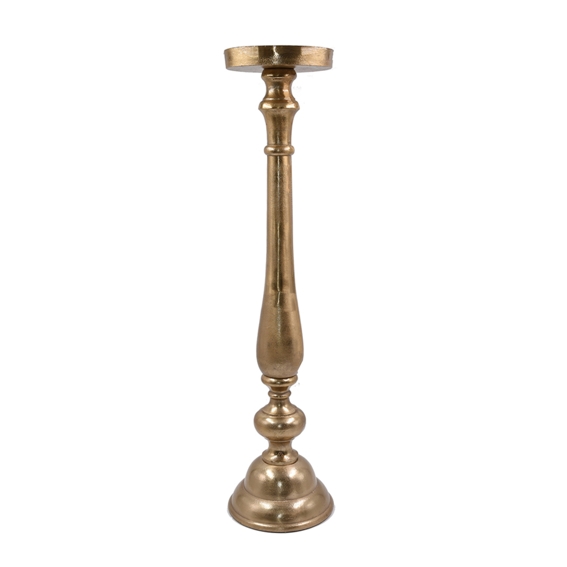 IONAS CANDLE HOLDER ALUMINIUM GOLD D18xH74cm IN