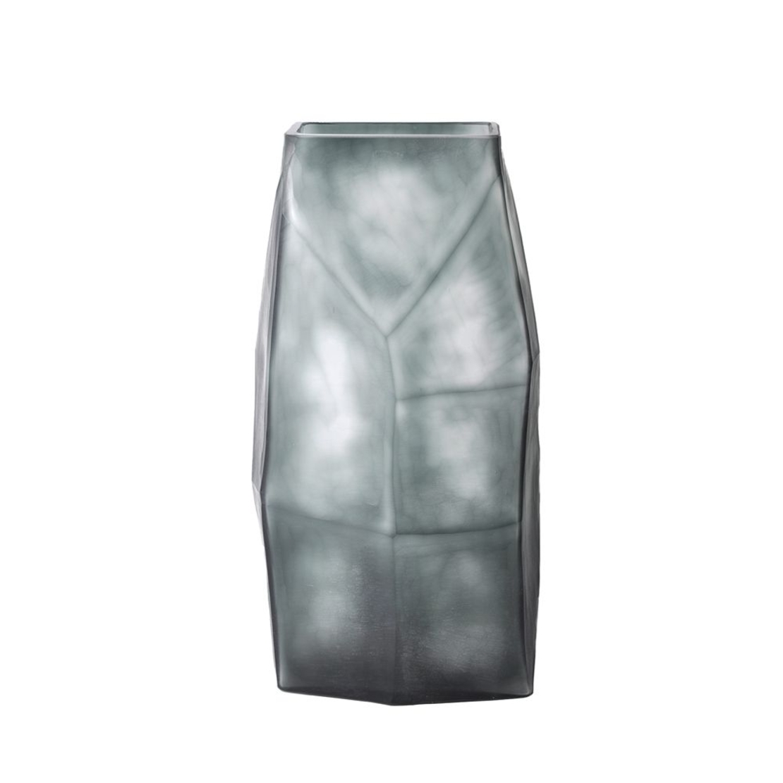 ROCHE GREY VASE GLASS GREY 20,5x15xH38cm PRC