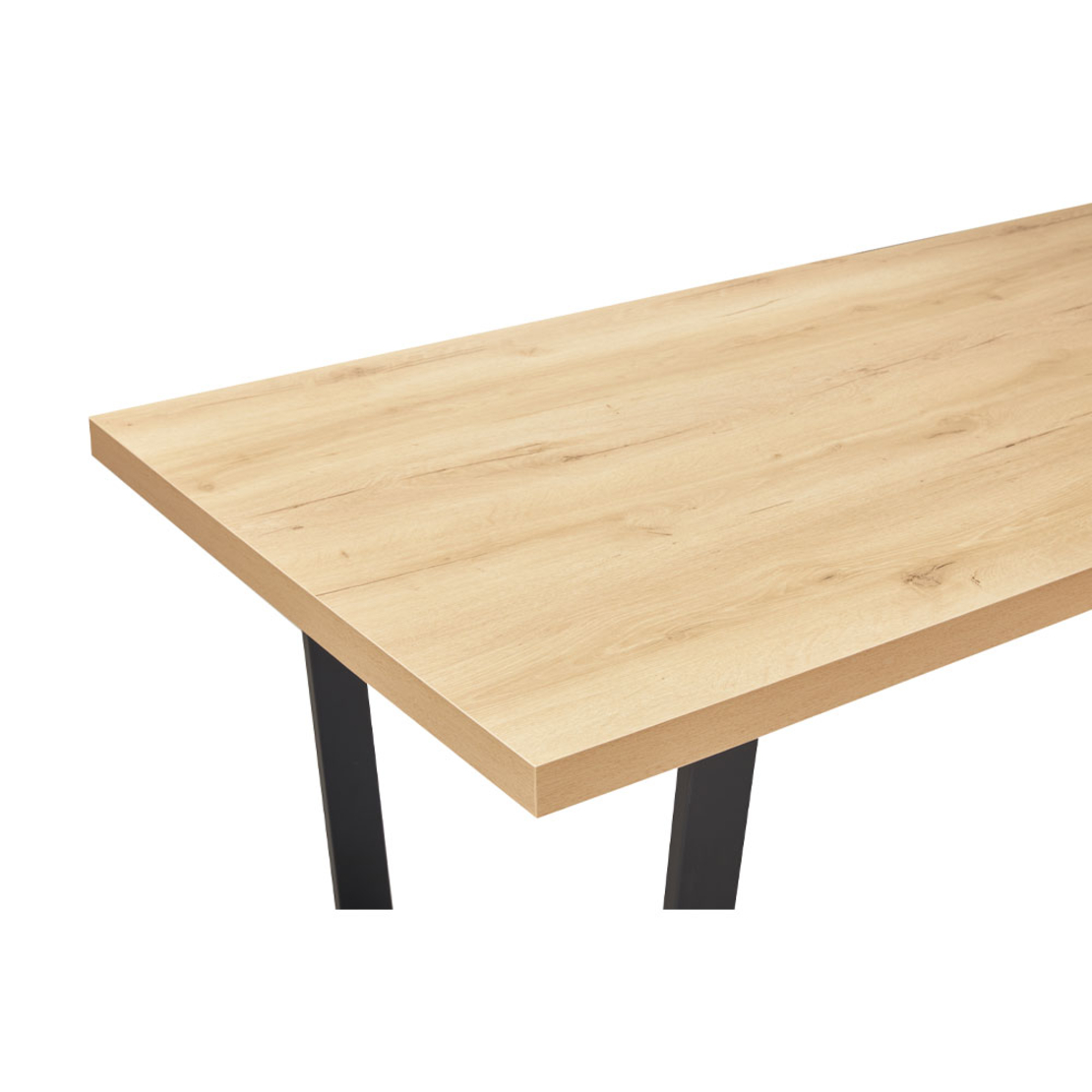 VILLE TABLE MELAMINE NATURAL OAK MELAMINE BLACK 200x100x76 E1