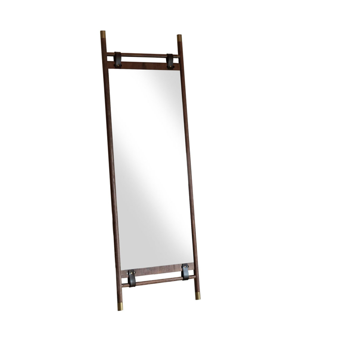 MONASTERY MIRROR STANDING WOOD WALNUT GOLD 65xH180