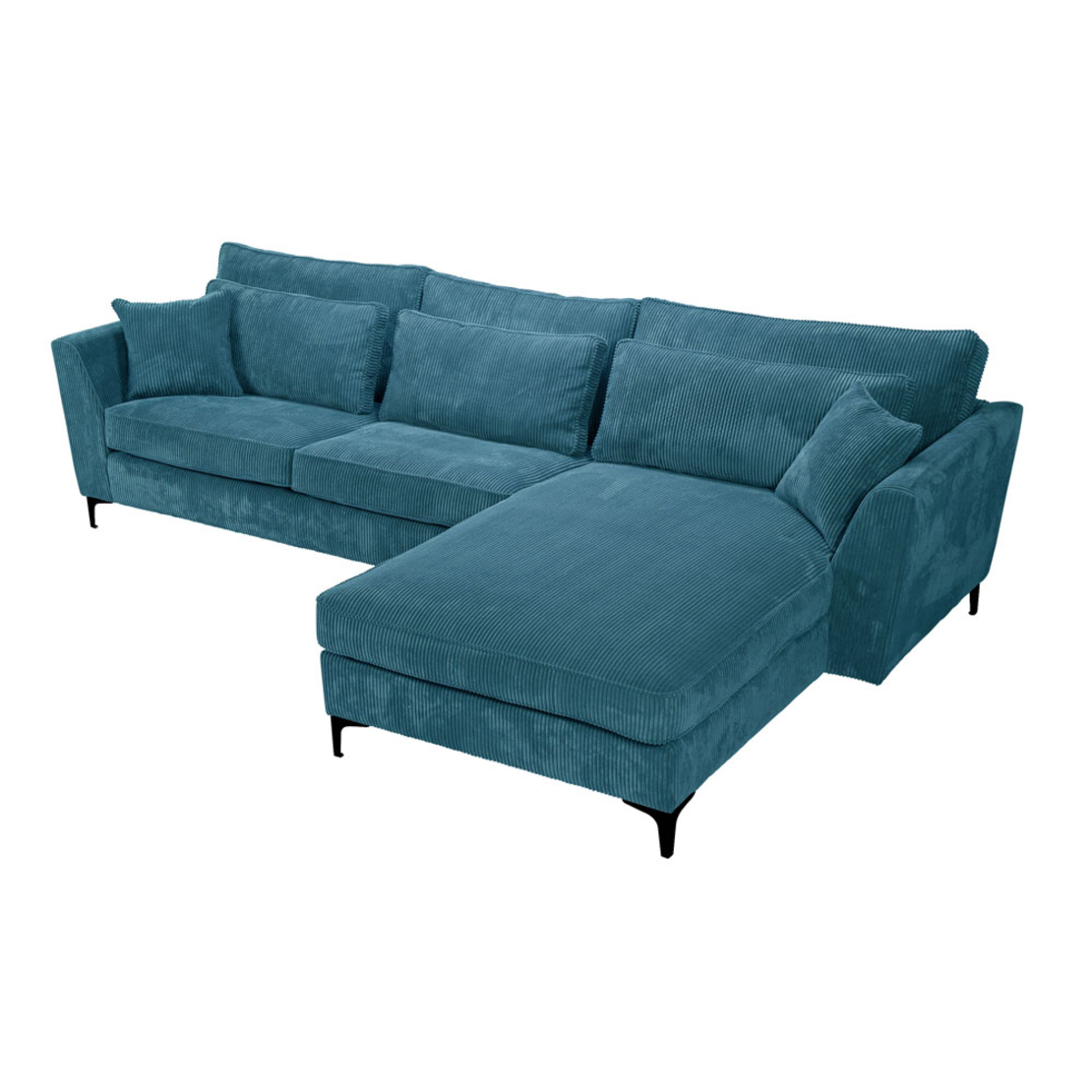 FOREVER SOFA CORNER RIGHT EASY CLEAN FABRIC PETROL E1 EU