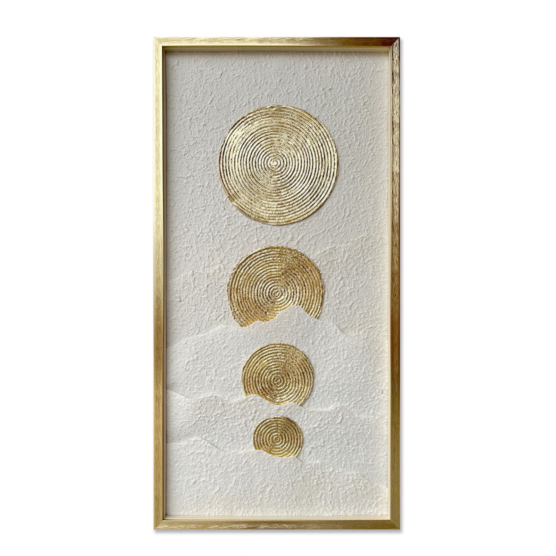 PURE BLISS PAINTING PAPER GOLD WHITE GLASS FRAME G