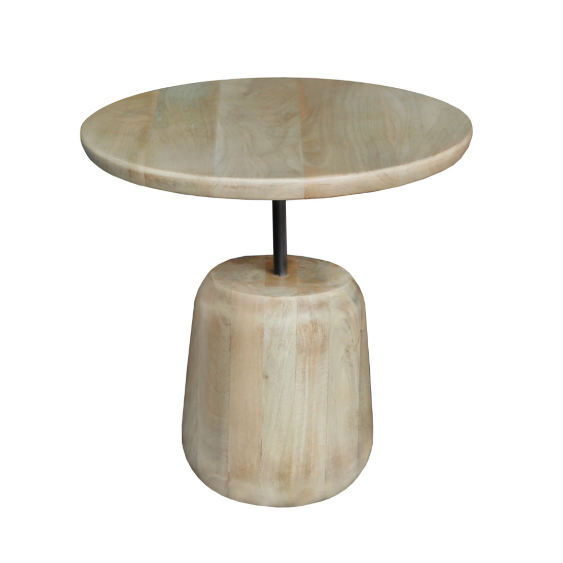 PALOMA SIDE TABLE WOOD MANGO NATURAL METAL 46x46xH