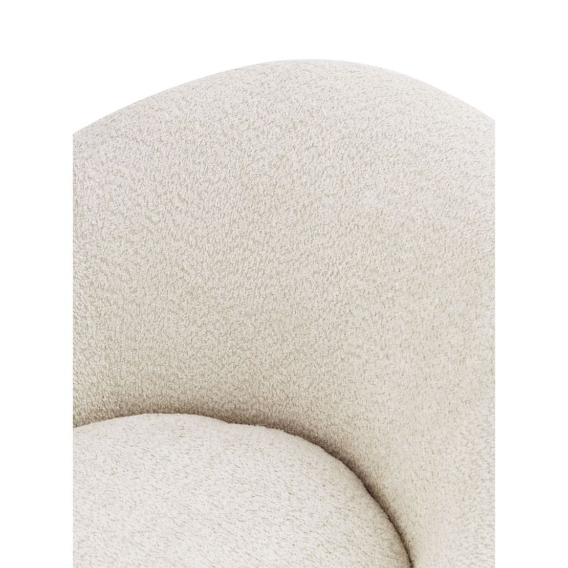 SOFTY ARMCHAIR SWIVEL FABRIC CREAM METAL E1 PRC