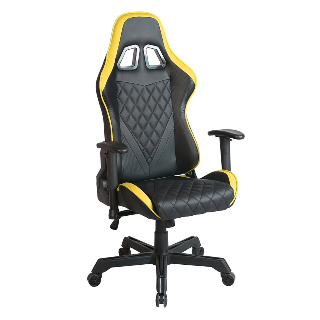 RANGER GAMING CHAIR DESK FABRIC BLACK NYLON YELLOW METAL 52x74xH138cm PRC