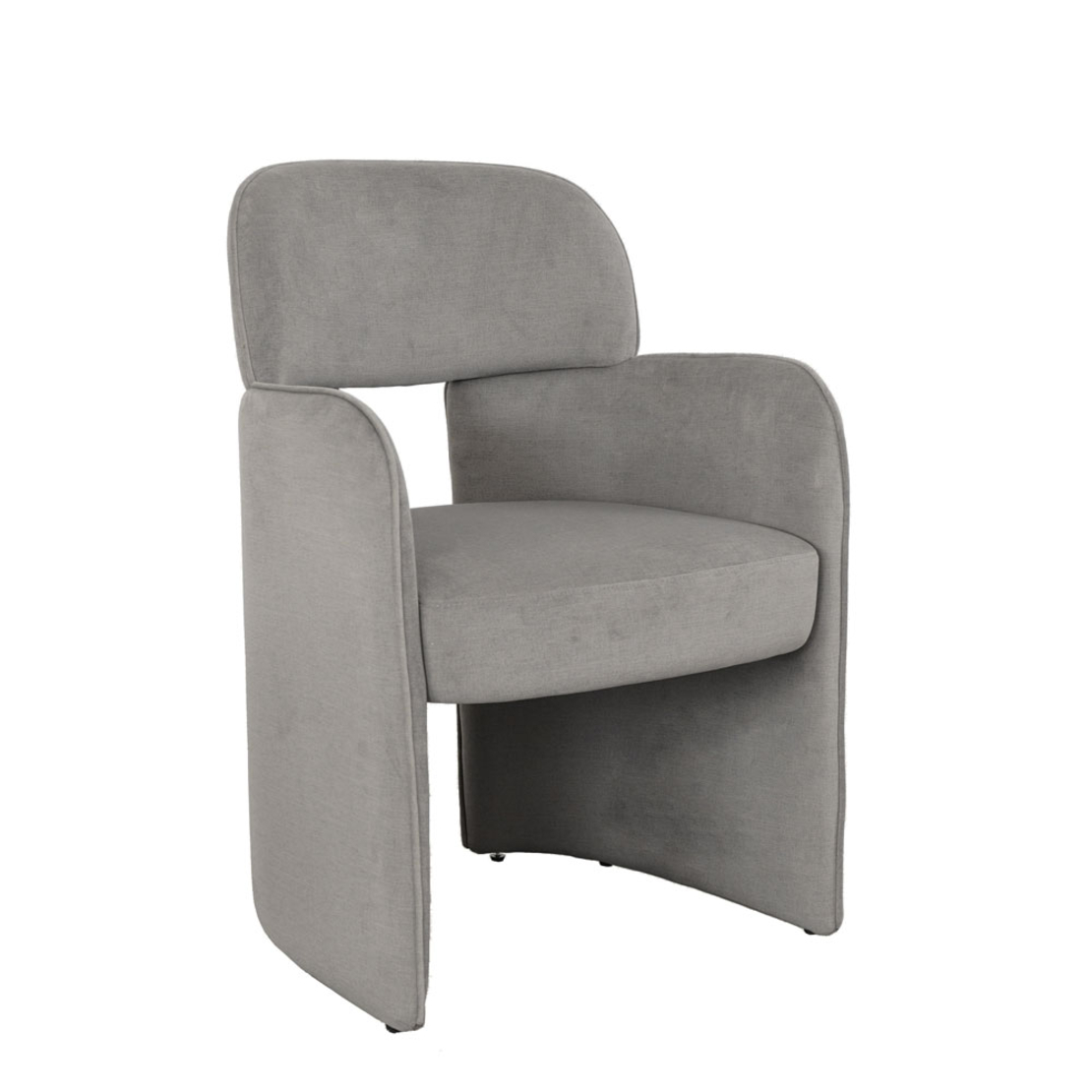 VANITY ARMCHAIR FABRIC GREY METAL E1 PRC