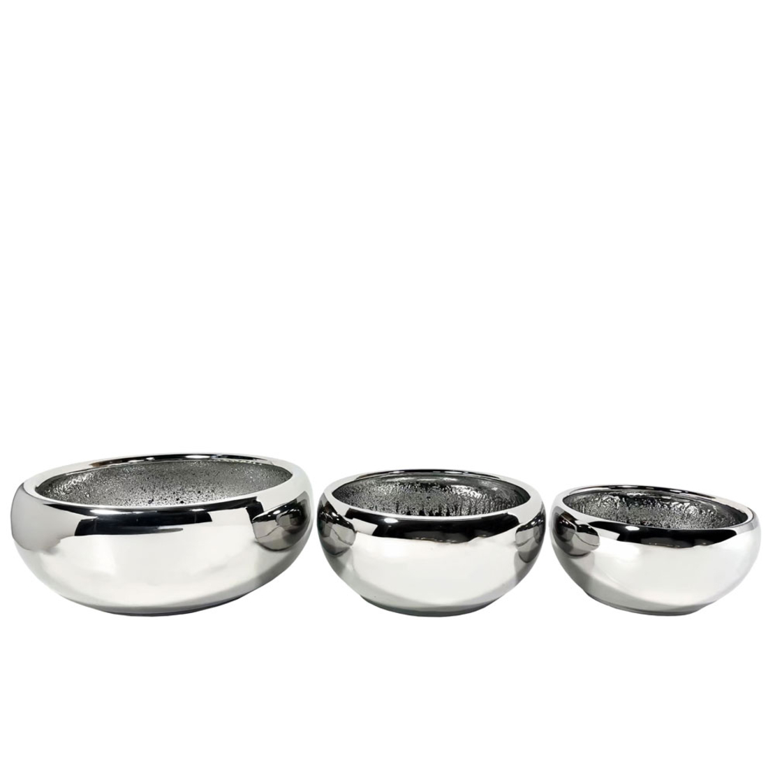 ARGENTO PLANTER SET 3PCS 43x43x18 CERAMIC SILVER