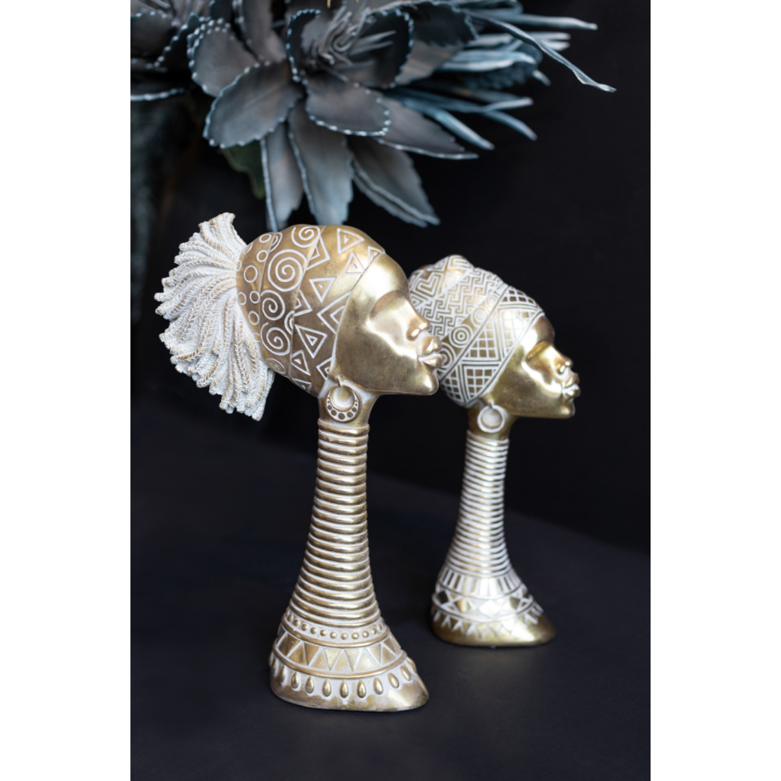 ABENI 4 DECO FIGURE POLYRESIN GOLD 19,3x7,8xH32,9c
