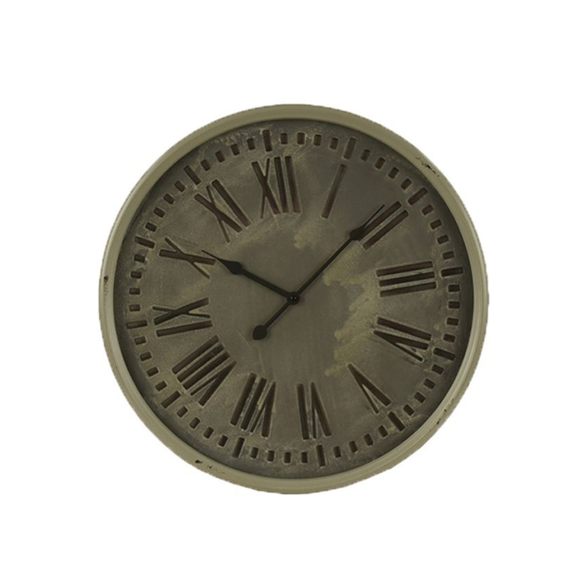 CLOUDY CLOCK WALL METAL GLASS GREY BLACK D48x6,5 P