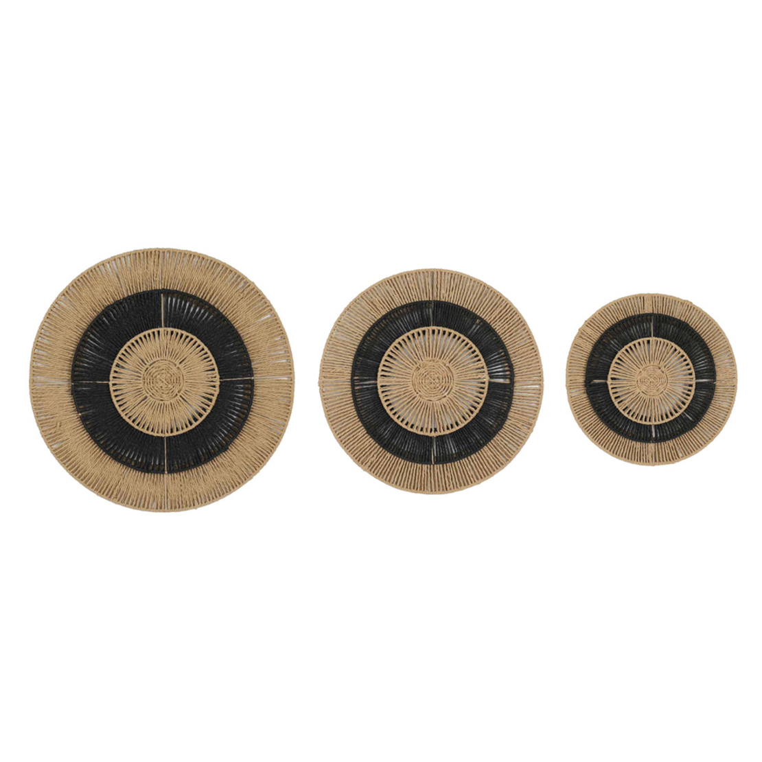 NUBIA DECO WALL SET 3PCS METAL PAPER BLACK NATURAL