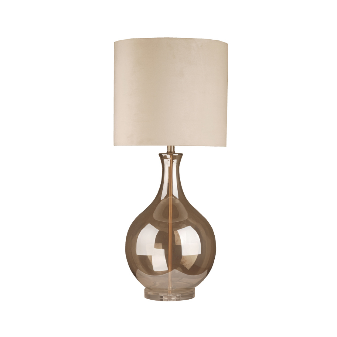 MIA LAMP TABLE CRYSTAL SUEDE TRANSPARENT HONEY BEI