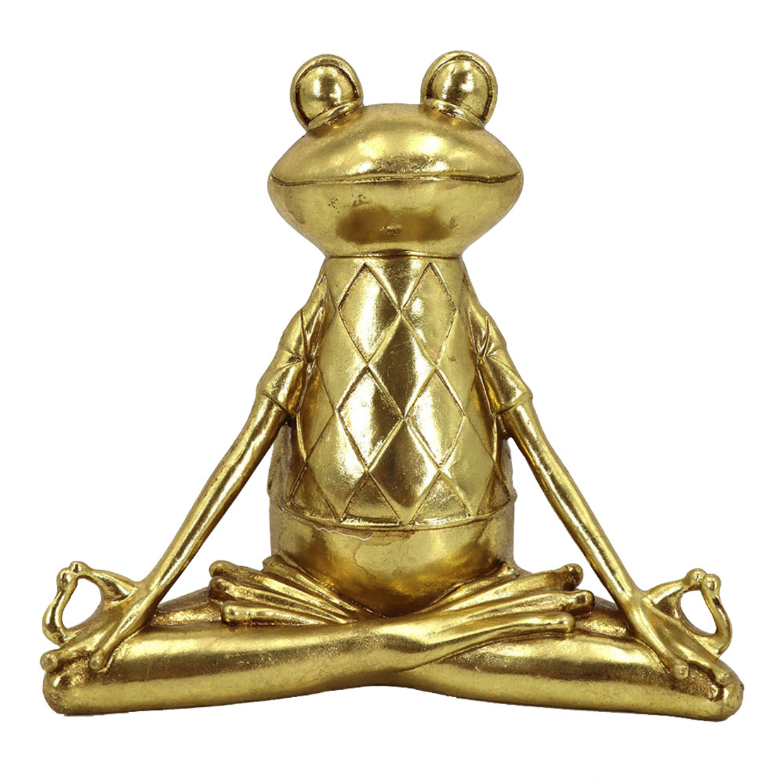 YOGA FROGIE 1 DECO FROG POLYRESIN GOLD 20,5x11,8xH