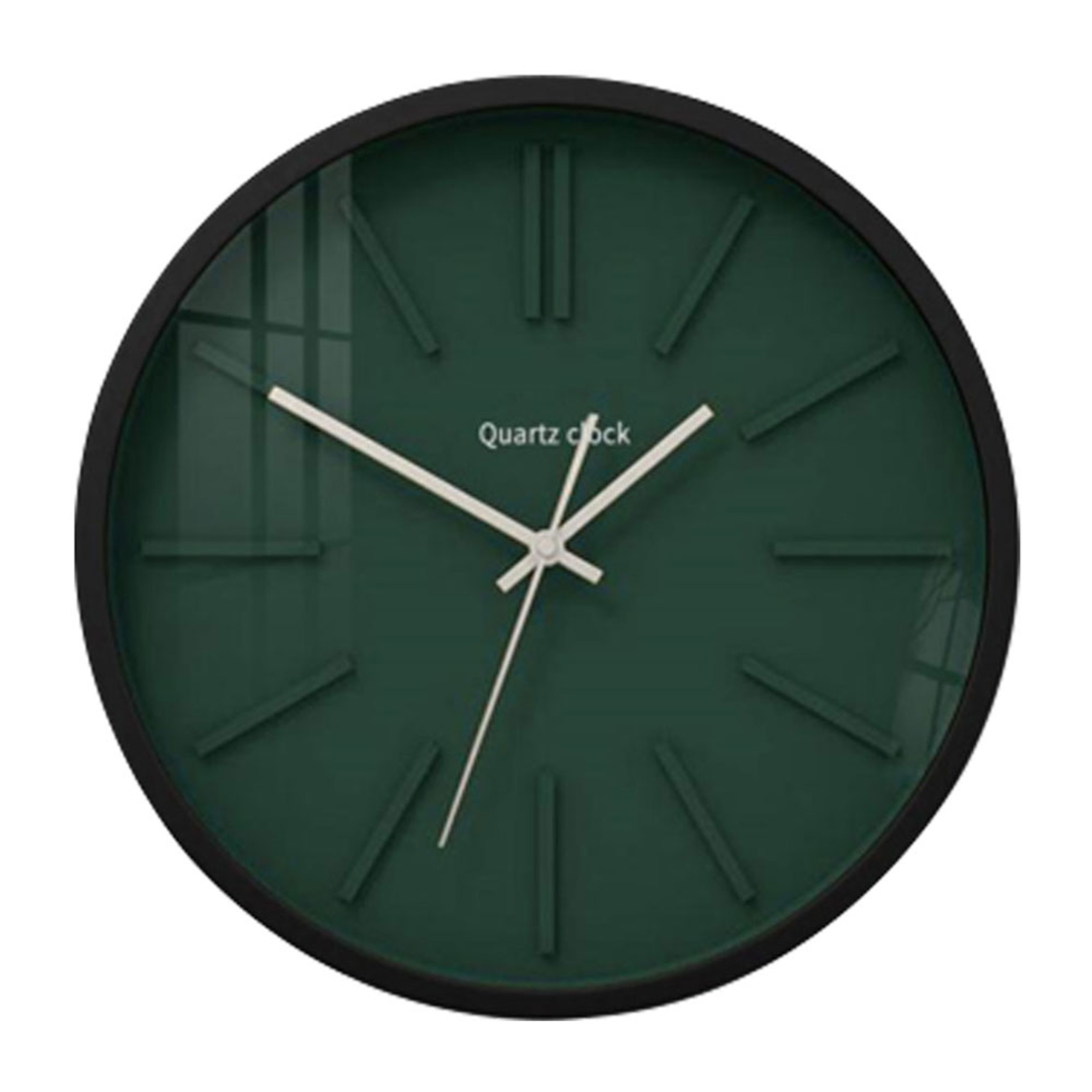MECHELEN CLOCK WALL METAL MDF GREEN BLACK D40xH6cm