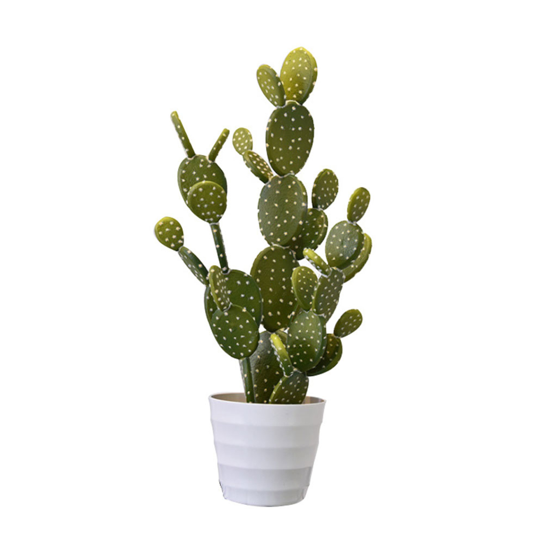 REBUTIA ARTIFICIAL LEAVE CACTUS IN POT GREEN WHITE