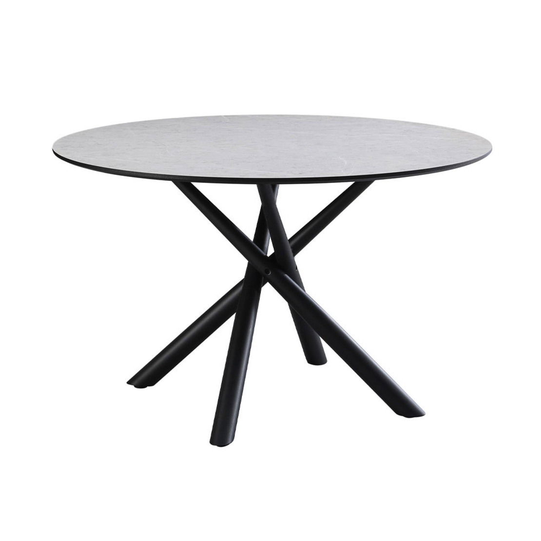 VOTSALO TABLE MELAMINE STONE GREY METAL BLACK PRC