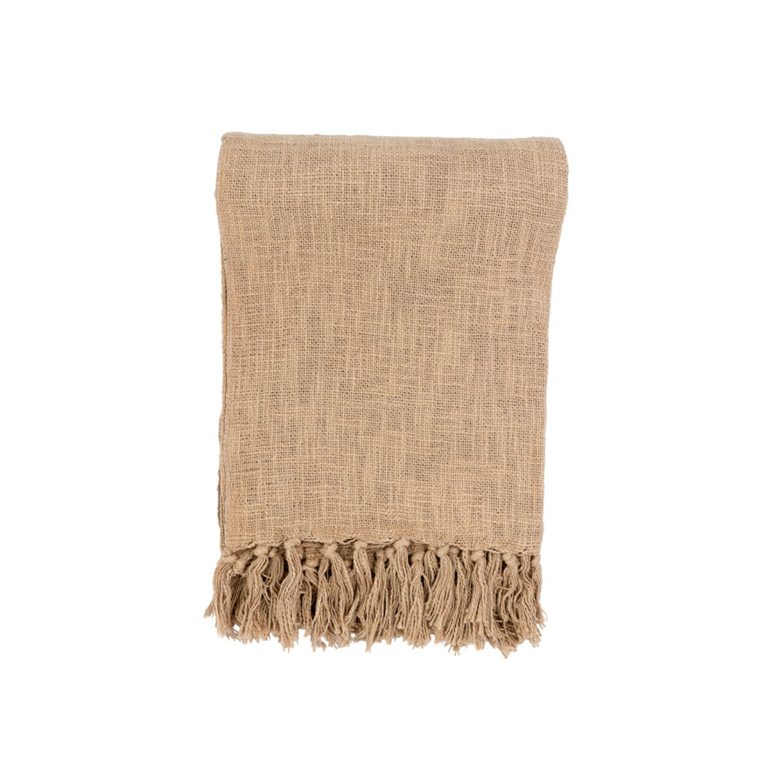 NIHAL DECORATIVE THROW 130x170 FABRIC BROWN