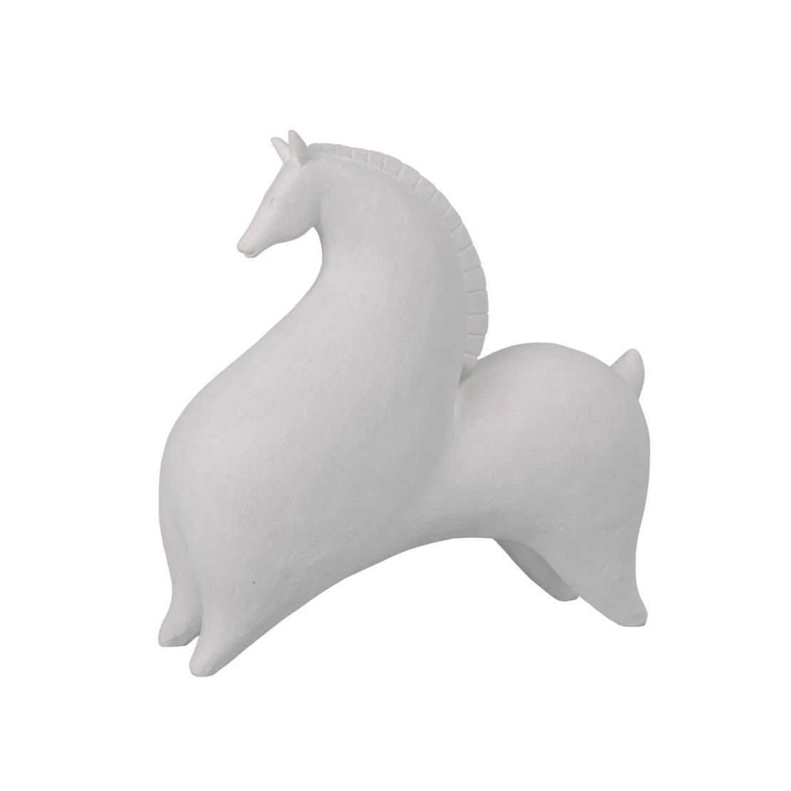 AEGEAN DECO HORSE RESIN WHITE 26x11xH24,3cm PRC