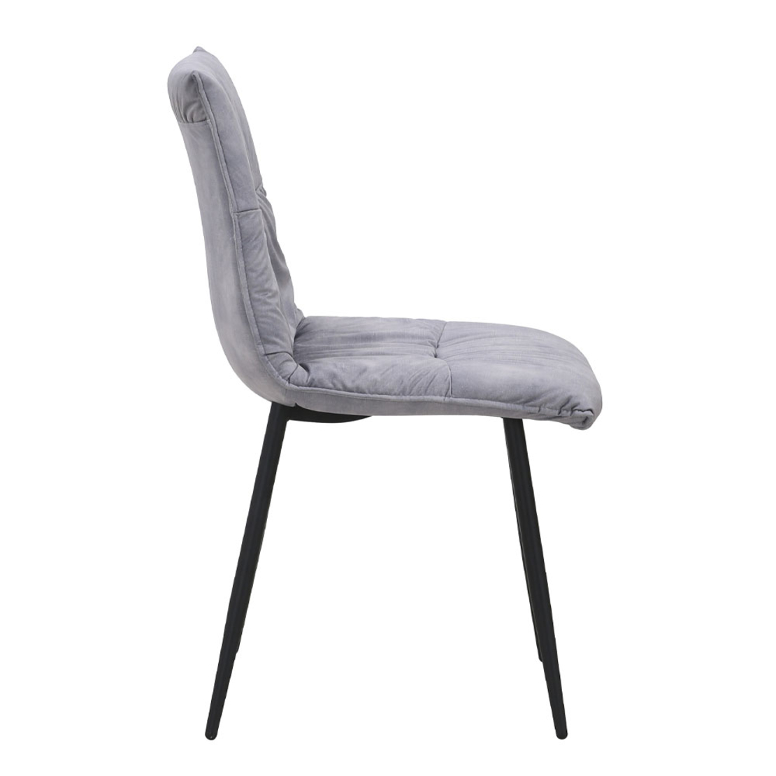 LINEA CHAIR FABRIC GREY SILVER METAL BLACK E1 PRC