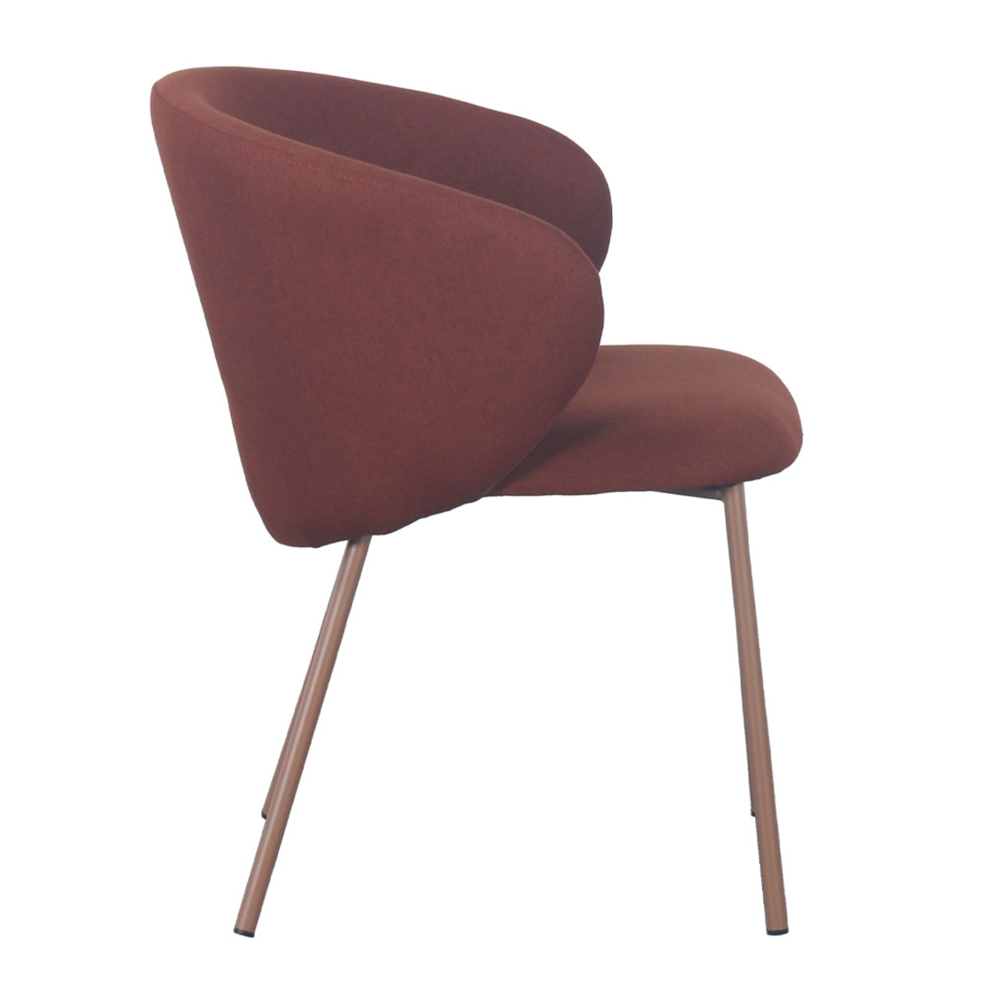 KIRA CHAIR FABRIC TERRACOTTA METAL SALMON E1 PRC